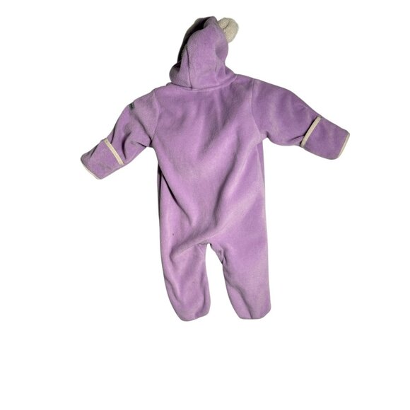 Columbia Infant Tiny bear Purple Fleece Hooded Bunting Suit Full-Zip 6-12 months - Picture 5 of 7